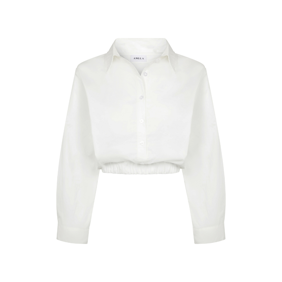 White Shirt with Hem Detail