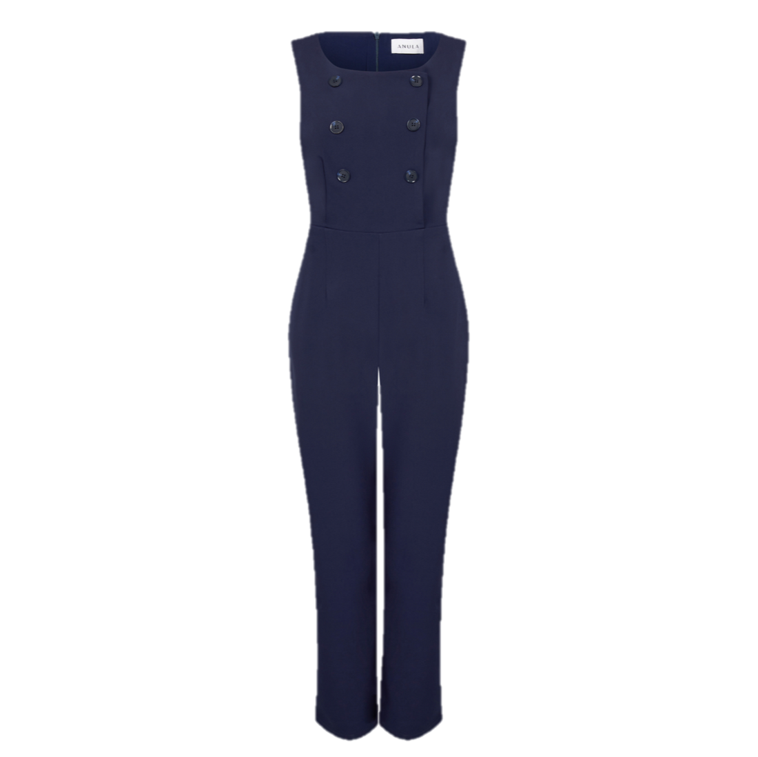 Navy Jumpsuit with Button Detail ANULA
